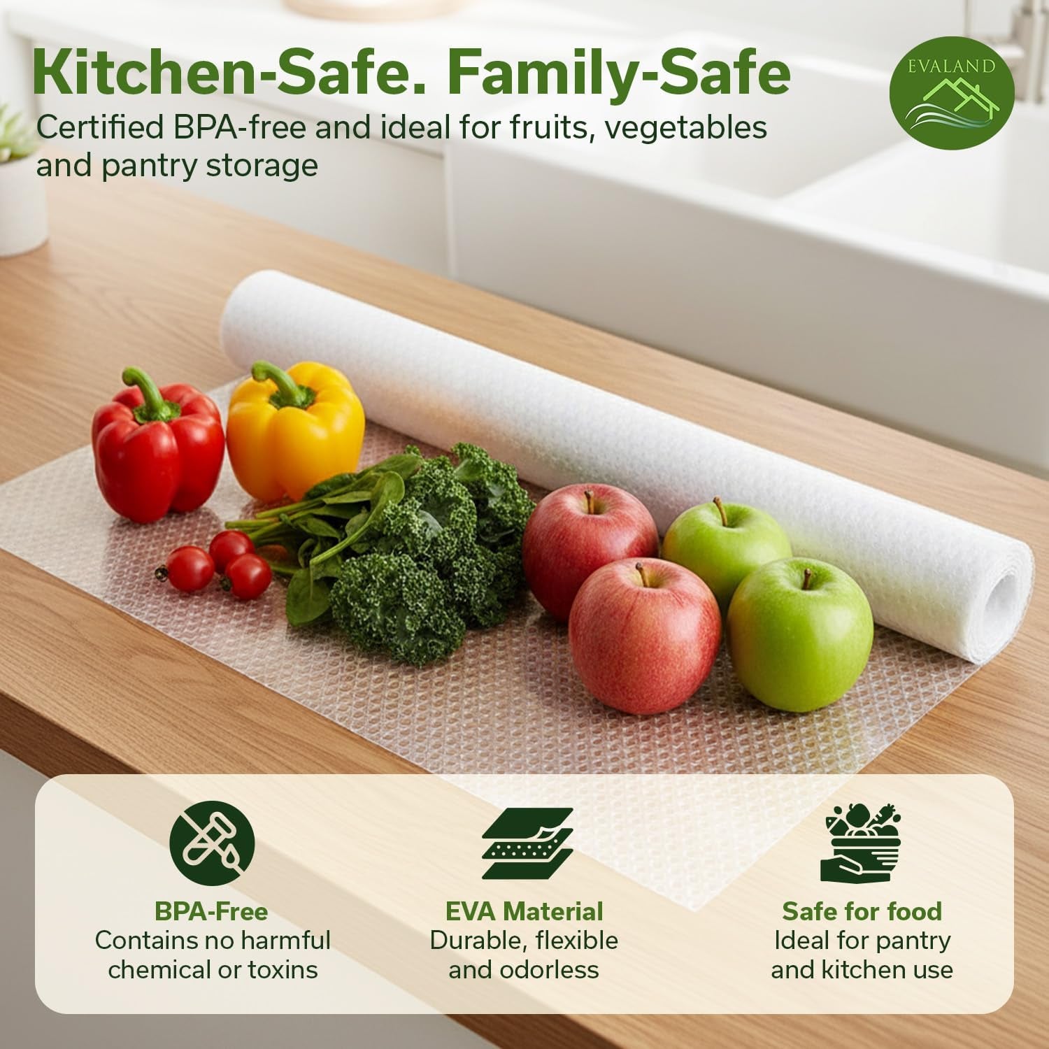 Shelf Liners for Kitchen Cabinets Non-Adhesive 17.7" X 33 FT Clear Drawer Liner Non Slip, Washable Cabinet Liner, Waterproof Shelf Liners for Cabinets, Refrigerator Bathroom Pantry Cabinet Mat