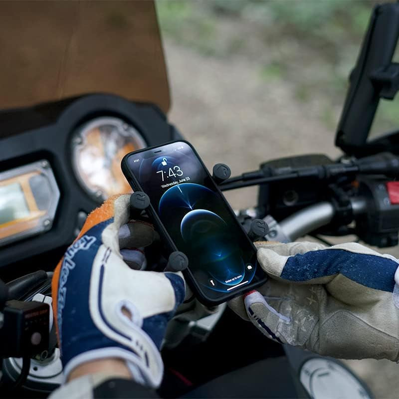 X-Grip Phone Mount with Handlebar U-Bolt Base, B Size 1" Ball Medium Arm, Motorcycle, ATV/UTV & Bike Mount RAM-B-149Z-UN7U
