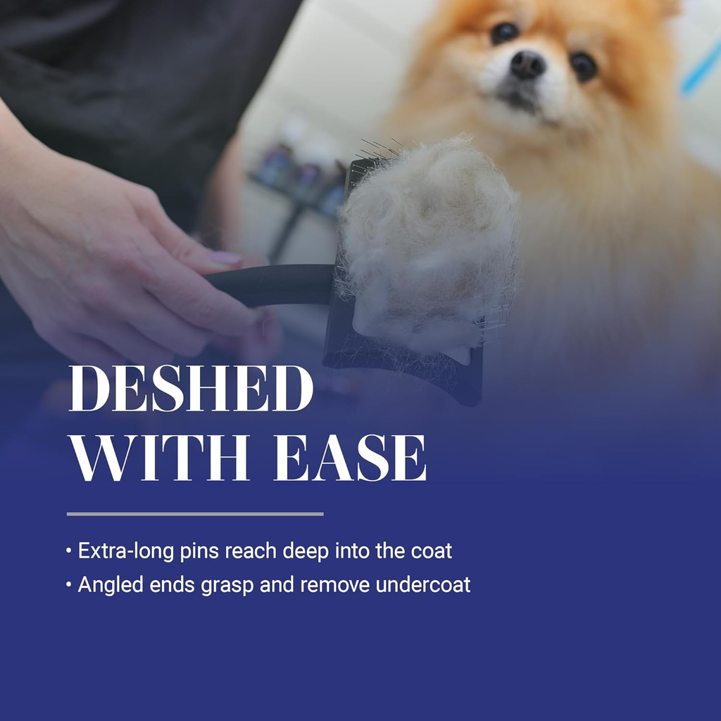 Baby K Dog Slicker Brush, Groom like a Professional, Fluff Detangle Style, Saves Time Energy, Black, Small