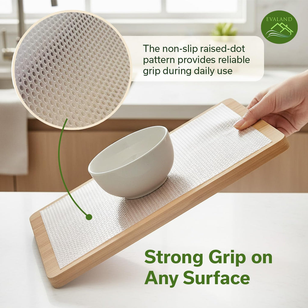 Shelf Liners for Kitchen Cabinets Non-Adhesive 17.7" X 33 FT Clear Drawer Liner Non Slip, Washable Cabinet Liner, Waterproof Shelf Liners for Cabinets, Refrigerator Bathroom Pantry Cabinet Mat