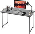 47 Inch Computer Desk, Adjustable Sturdy Laptop Table for Adults with Metal Frame, Black